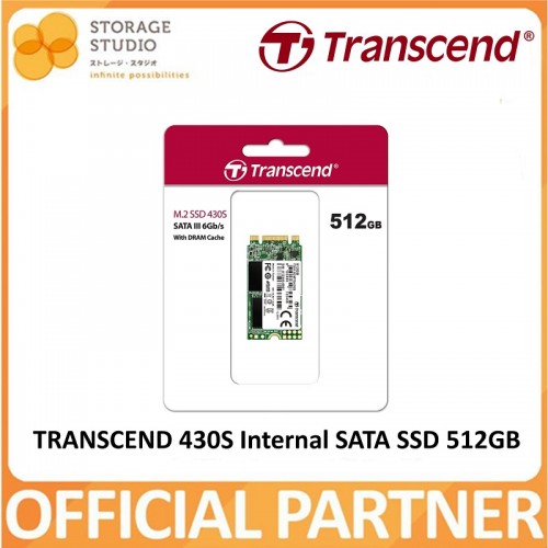 TRANSCEND 430S Internal SATA SSD 512GB. TS512GMTS430S Singapore Local 5 Years Warranty. **TRANSCEND OFFICIAL PARTNER**